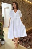 Made in Italy Kos Smock Dress White /14 =